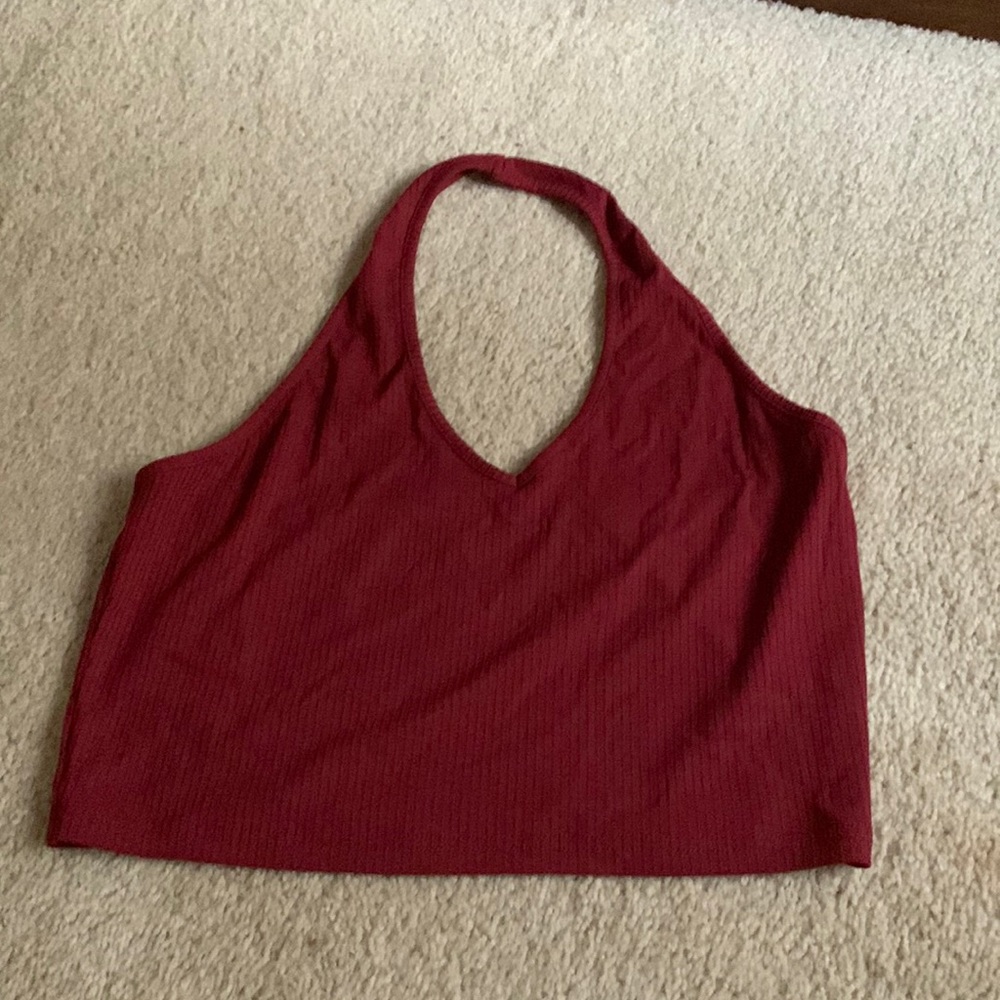 Red halter top